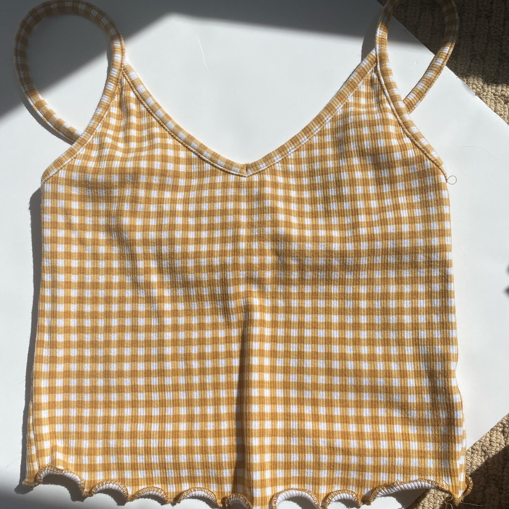 Pacsun Yellow tank crop top